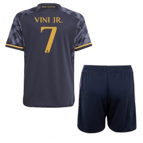 Maillot de foot Real Madrid Vinicius Junior #7 Extérieur enfant 2023-24 Manches Courte (+ pantalon court)